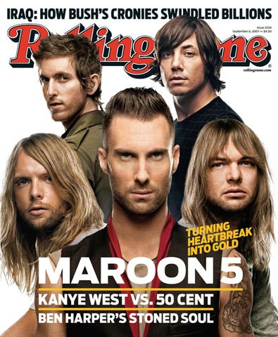 A banda de pop rock de Los Angeles Maroon 5 formada por Adam Levine no vocal